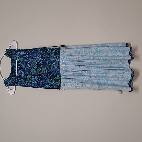 Talbots Blue and Green Floral Dress - Picture 5 of 12